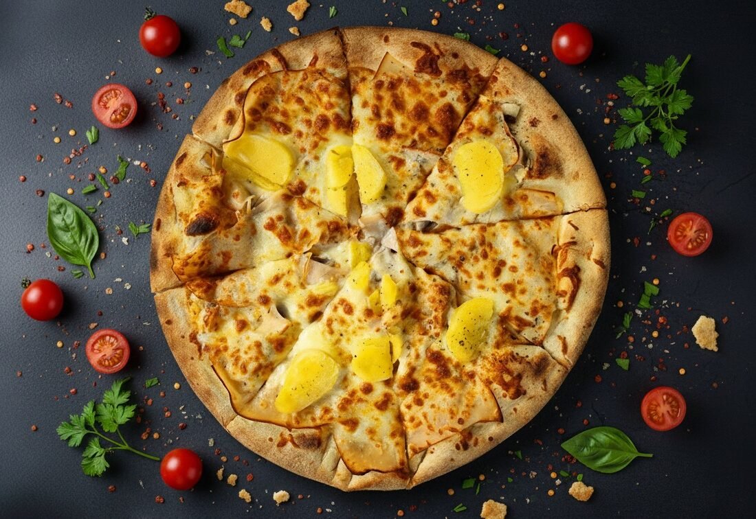 Pizza Fermière (á base de crème fraîche)